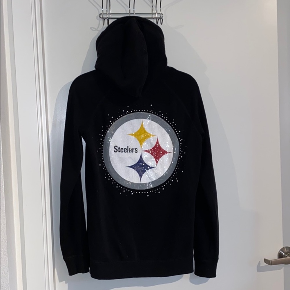 Steelers sequined zip-up hoodie from VS PINK